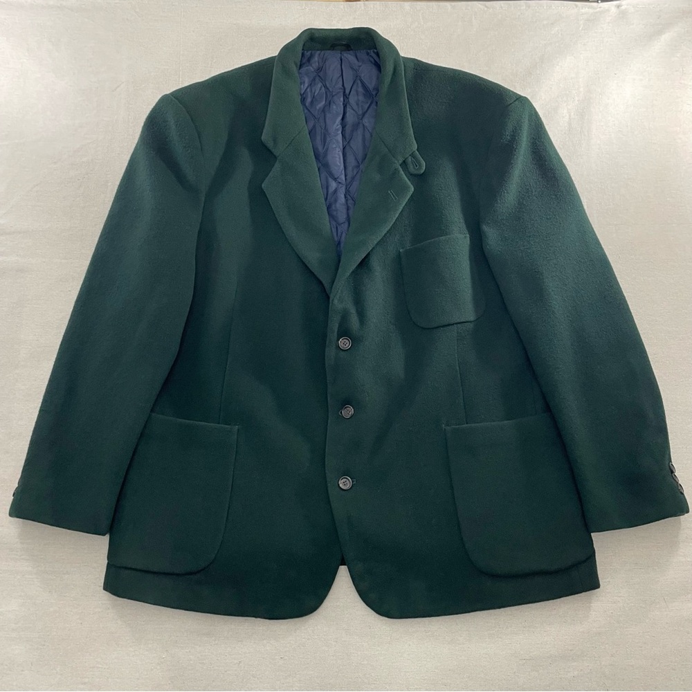 Vintage 90s LL Bean Wool Quilted Lined Puffer Thinsulate Blazer Coat Jacket XL
